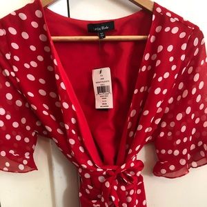 Brand New! Polka dot blouse